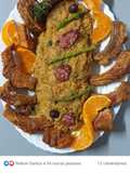 Migas de espargos com entrecosto