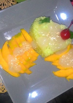 Foto resep Pandan Mango Sticky Rice