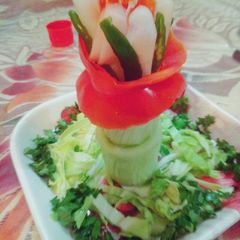 A picture of Stuffed Cucumber salad.