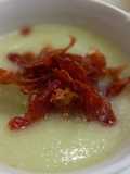 Chilled Melon Soup with Crispy Serrano Ham