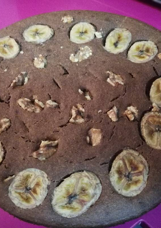 Una foto de Bizcocho de avena plátano y nueces