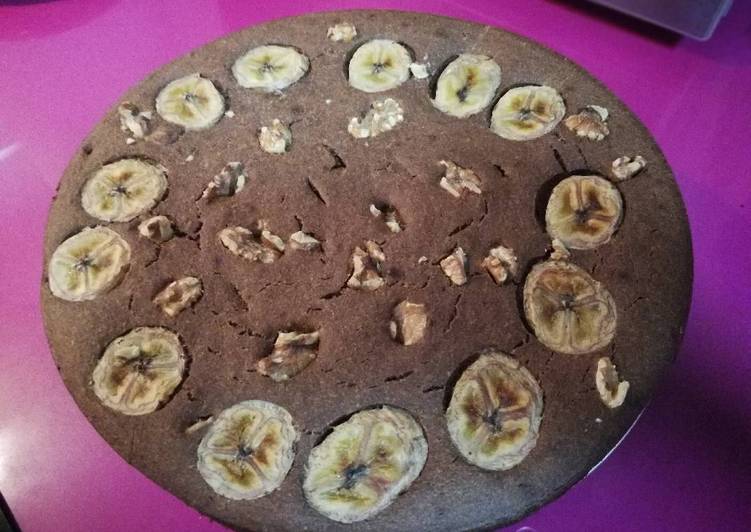 Bizcocho de avena plátano y nueces
