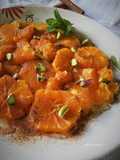 Salade d’oranges à l’eau de fleur d’oranger et à la cannelle