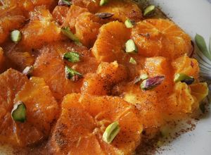 Une photo de Salade d’oranges à l’eau de fleur d’oranger et à la cannelle