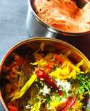 Cabbage carrot subji (panch phorn)