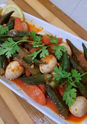 Foto resep Sayur okra telur puyuh wortel