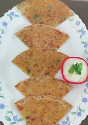 A picture of Moong Dal Paratha.