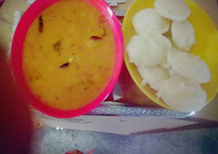 Recipe of Favorite Idli sambar so easy now