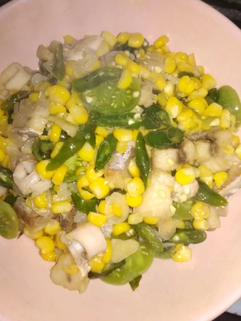 Cara Simple Membikin Resep  Oseng cumi asin jagung manis yang Lezat Sekali, Enak