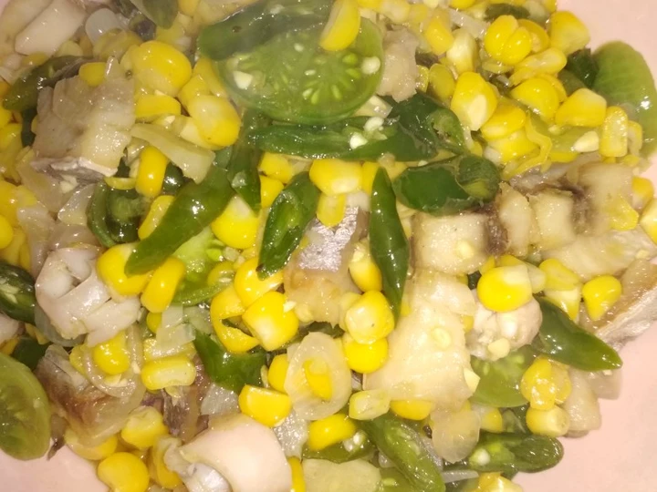 Cara Simple Membikin Resep  Oseng cumi asin jagung manis yang Lezat Sekali, Enak