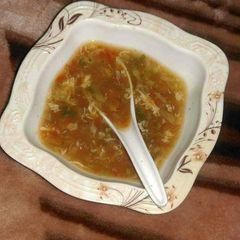 Chicken vegetable soup A picture of Chicken vegetable soup.