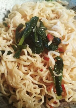 Foto resep Mie goreng sayur sawi ala anak kos-an