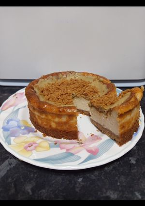 Una foto de Tarta de Queso Cremosa con Pistacho
