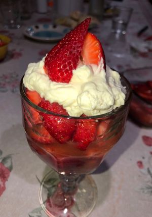 Una foto de Frutillas con Crema