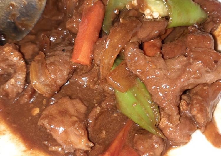 Resep Beef Black Pepper - Daging Sapi Lada Hitam Anti Gagal