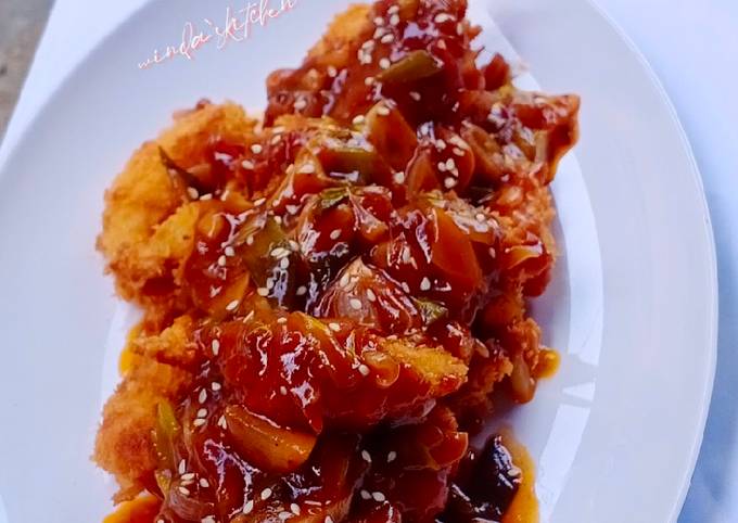 Udang crispy saus bbq