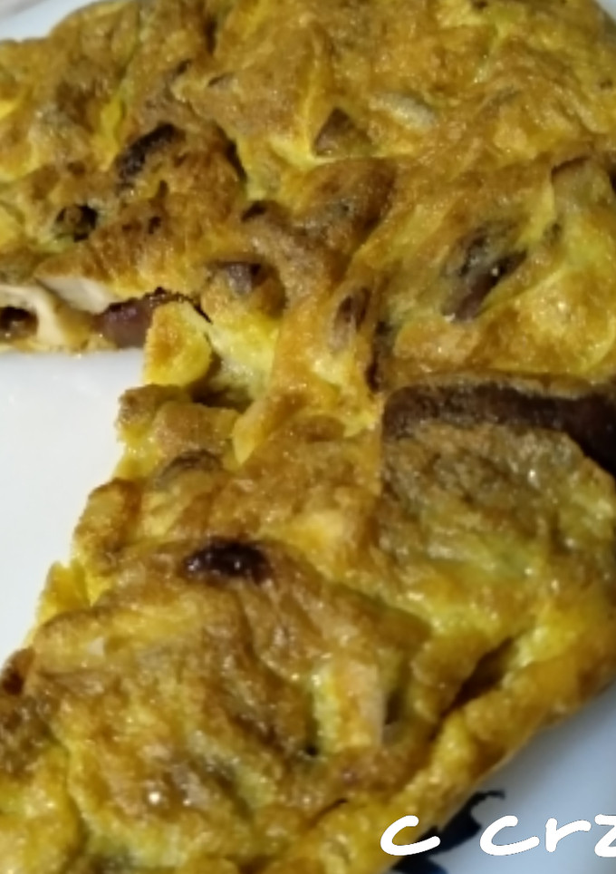 Una foto de Tortilla de setas de cardo