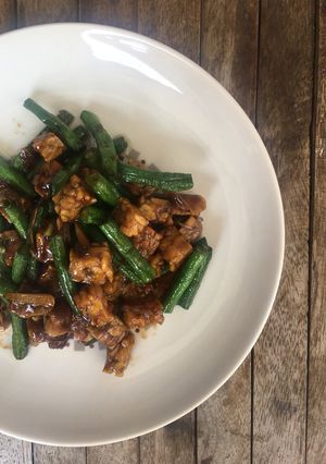 Foto resep Oseng tempe kacang panjang