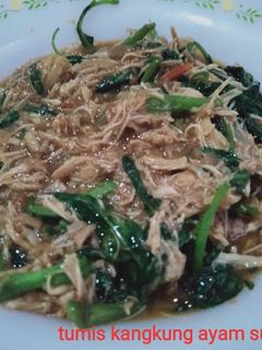 Foto resep Tumis kangkung ayam suwir