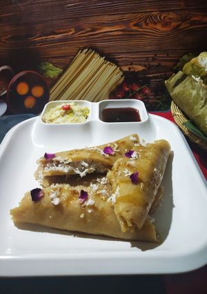 A picture of Nolen gur enduri pitha.