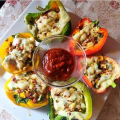 A picture of Italian Stuffed Peppers.