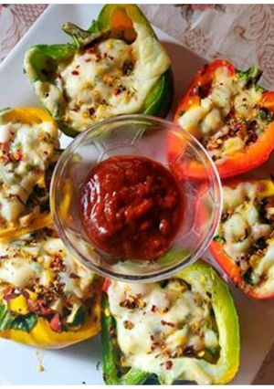 A picture of Italian Stuffed Peppers.