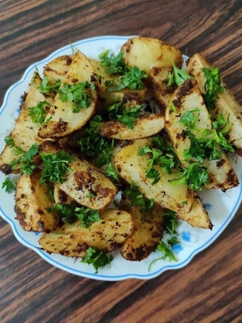 Recipe Garlic Potatoes Wedges which So Delicious