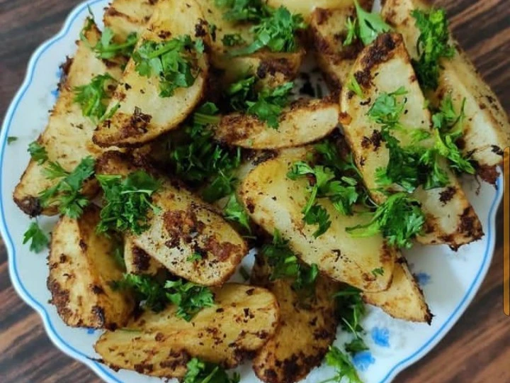 Recipe Garlic Potatoes Wedges which So Delicious