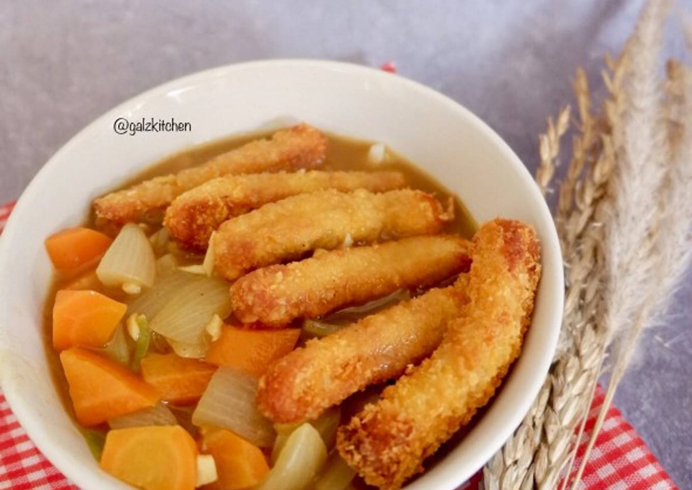 Chicken Nugget Curry Udon (Ekonomis)