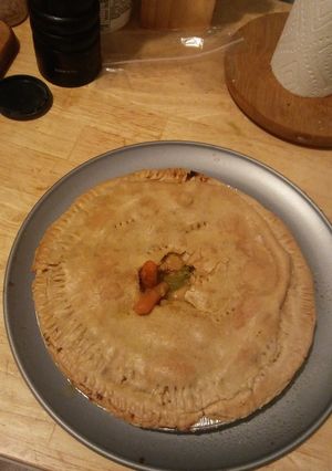 A picture of Chicken pot pie.