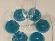 Una foto de gelatina azul