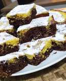 Brownies marmolados de chocolate y naranja