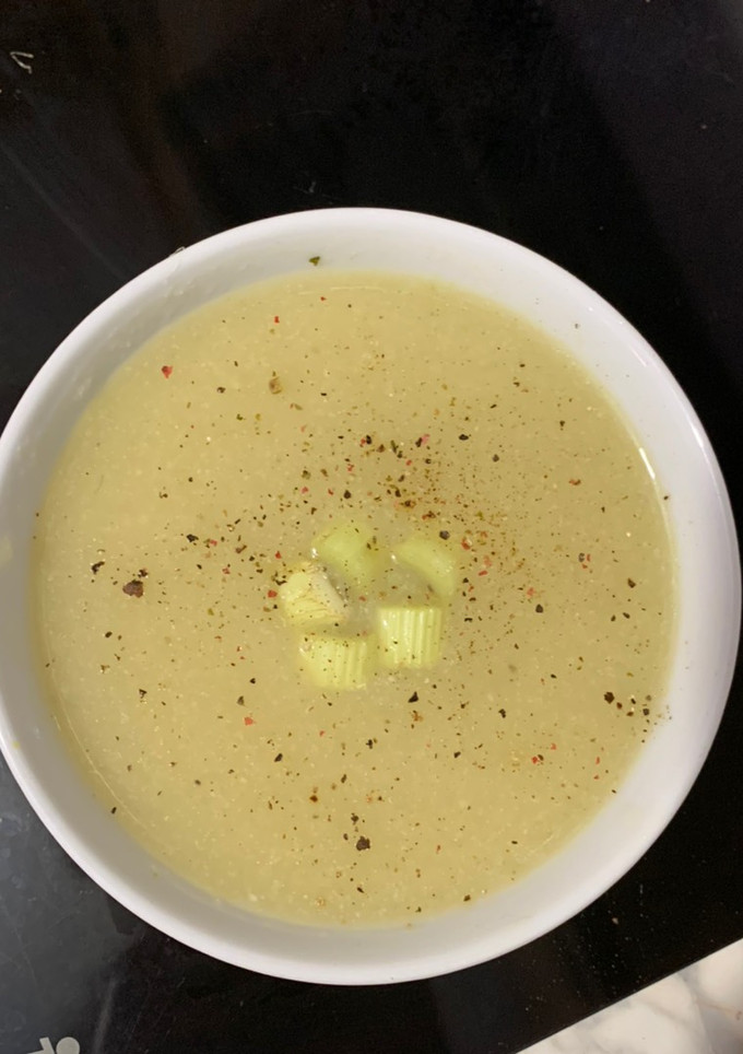 Una foto de Crema de coliflor