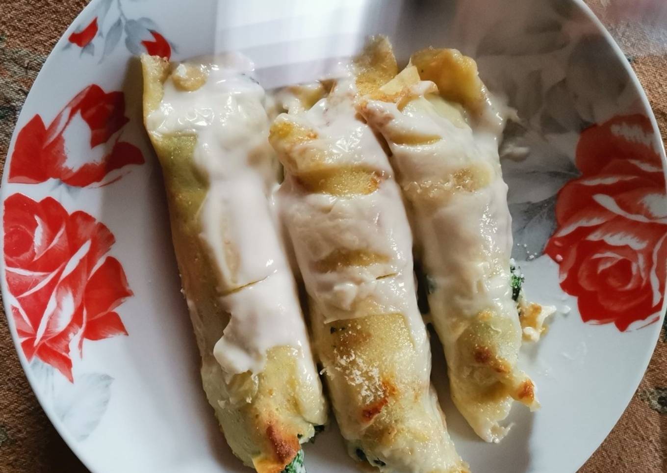 Crepes ricotta y espinacas