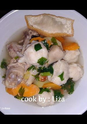 Foto resep Soup bakso complete