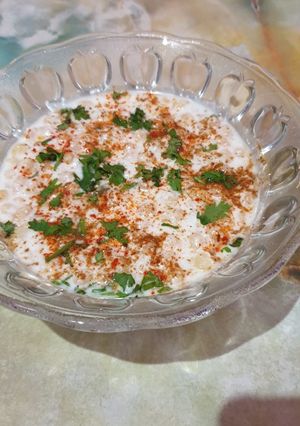 A picture of Boondi Raita.