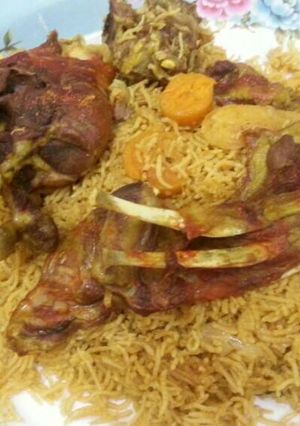 صورة لوصفة مكبوس لحم.يافعي