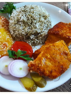 عکسی از دستور شوید پلو با ماهی سوخاری جنوبی😋😋