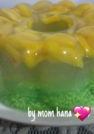 Foto resep Puding lumut pandan lapis nangka