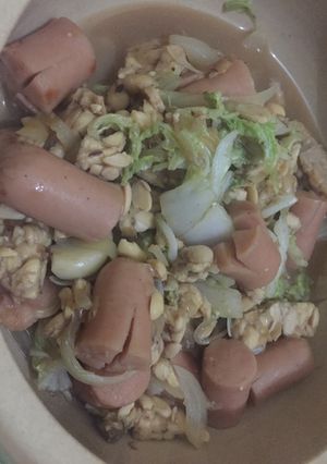 Foto resep Cah Sawi Putih feat SoMpe(sosis&tempe) Simpel pake banget!!