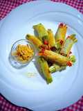 Rollitos crujientes de masa filo árabe con cuatro vegetales