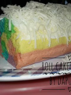 Foto resep Roll cake rainbow