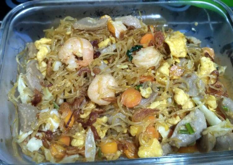 Proses memasak Bihun goreng udang, Lezat Sekali
