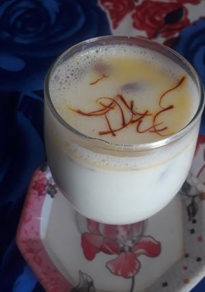 A picture of Healthy kesar badam milk.