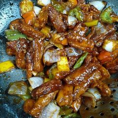 A picture of Baby corn chilli.