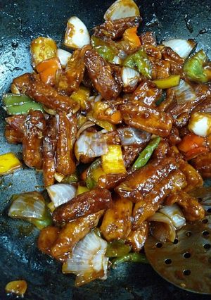 A picture of Baby corn chilli.