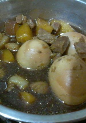 Foto resep 《Non Halal》Babi Kecap + Kentang Telur
