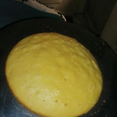 A picture of Vanilla sponge cake in a blender eggless and without oven.