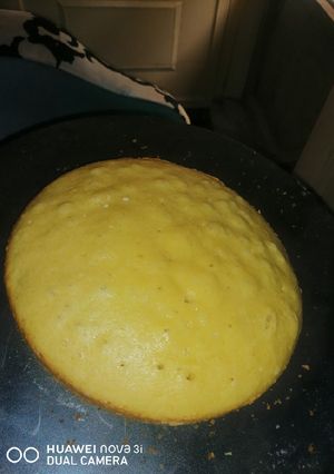 A picture of Vanilla sponge cake in a blender eggless and without oven.