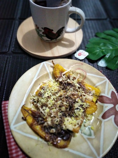 Foto resep Pisang Bakar Cokelat Keju